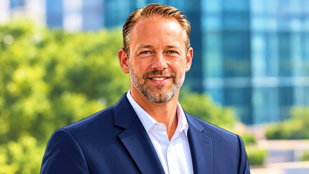 Caricature portrait of Sean Saint, CEO of Beta Bionics