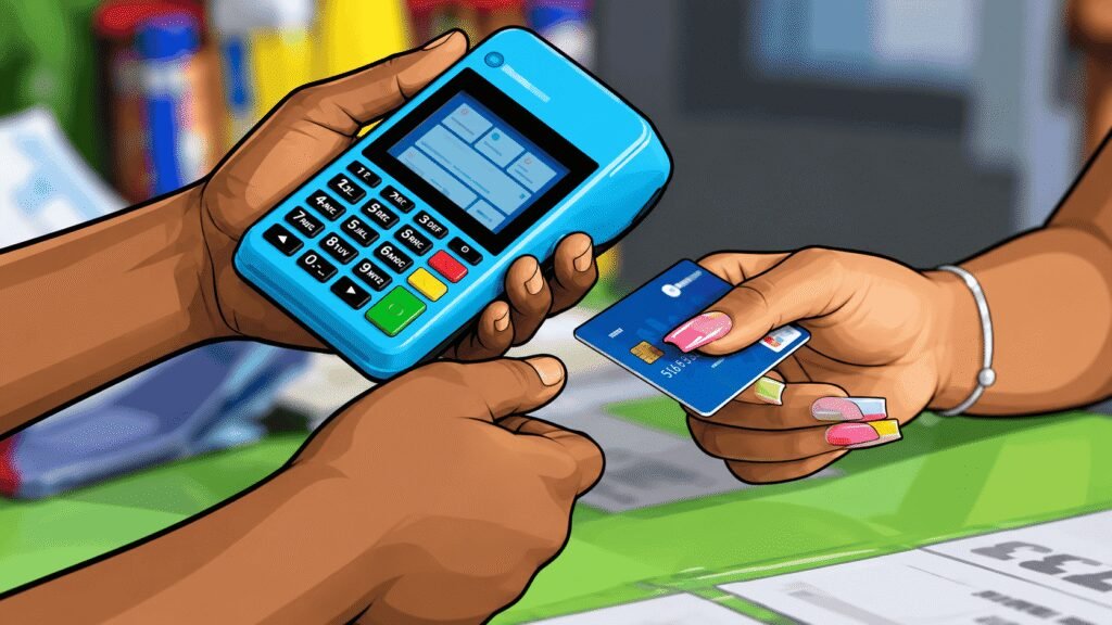 Caricature image of Moniepoint PoS terminal