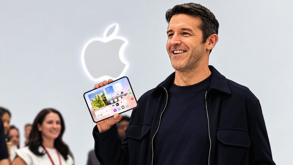 Caricature portrait of John Ternus, CEO of Apple