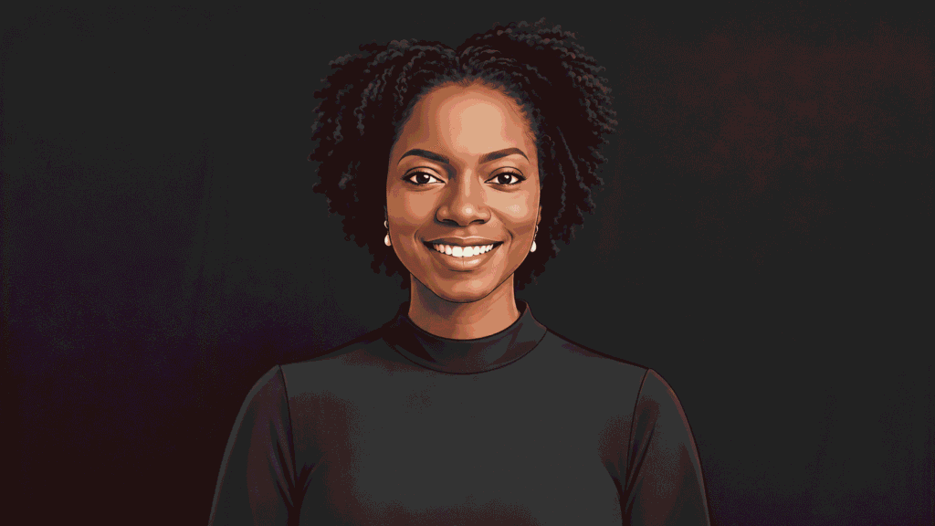 Caricature portrait of Ayomide Akindolie-Igwe