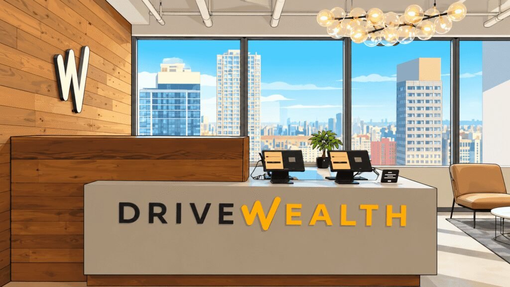Caricature image of DriveWealth building interior
