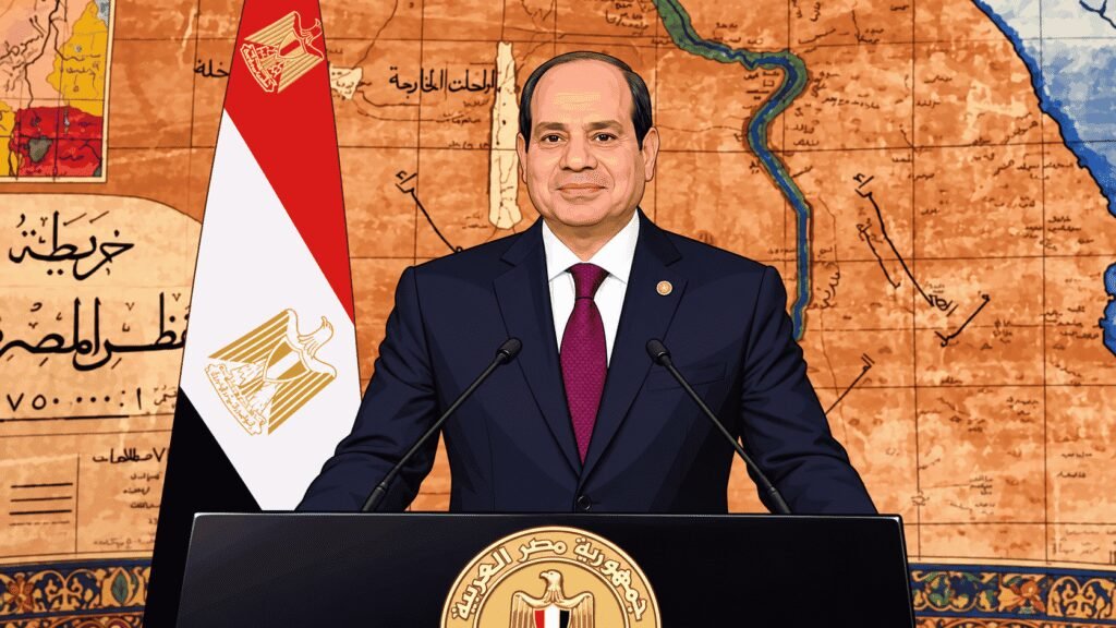 Caricature image of Egyptian President Abdel Fattah el-Sisi