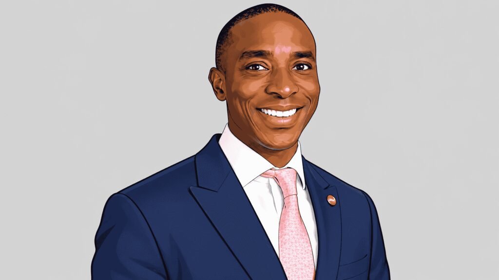 Caricature portrait of Fola Aiyesimoju 