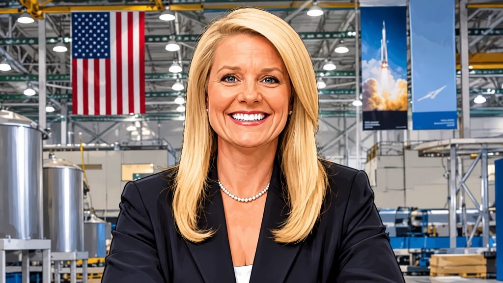 Caricature image of Gwynne Shotwell