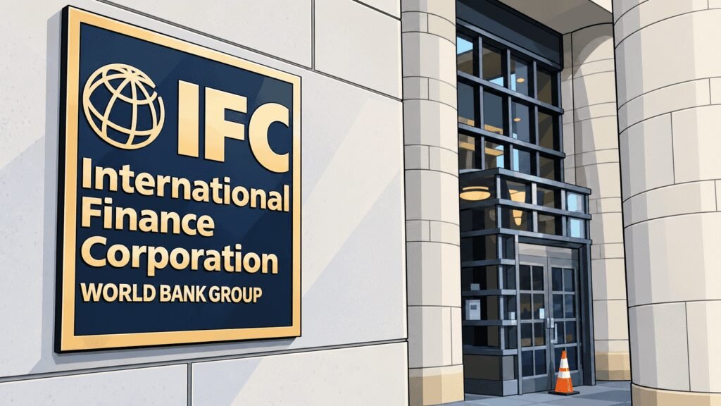Caricature image of International Finance Corporation Entrance