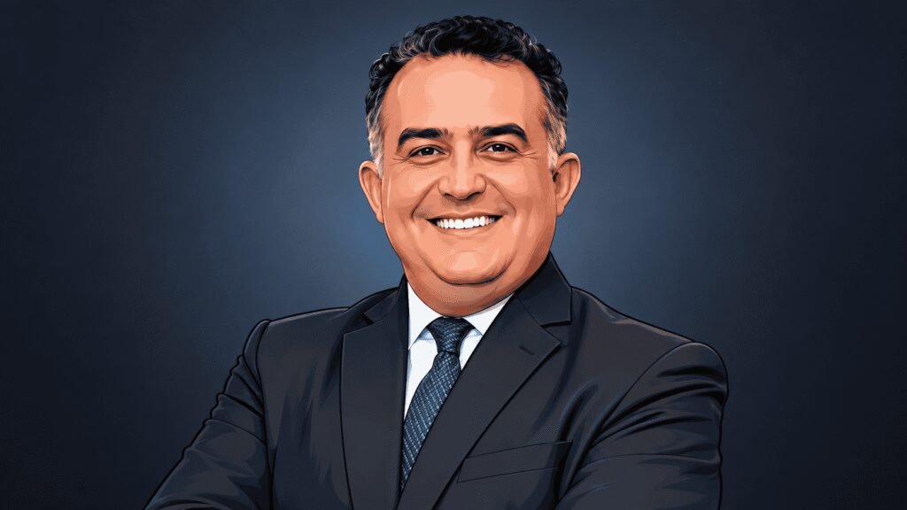 Caricature portrait of Omar Radwan