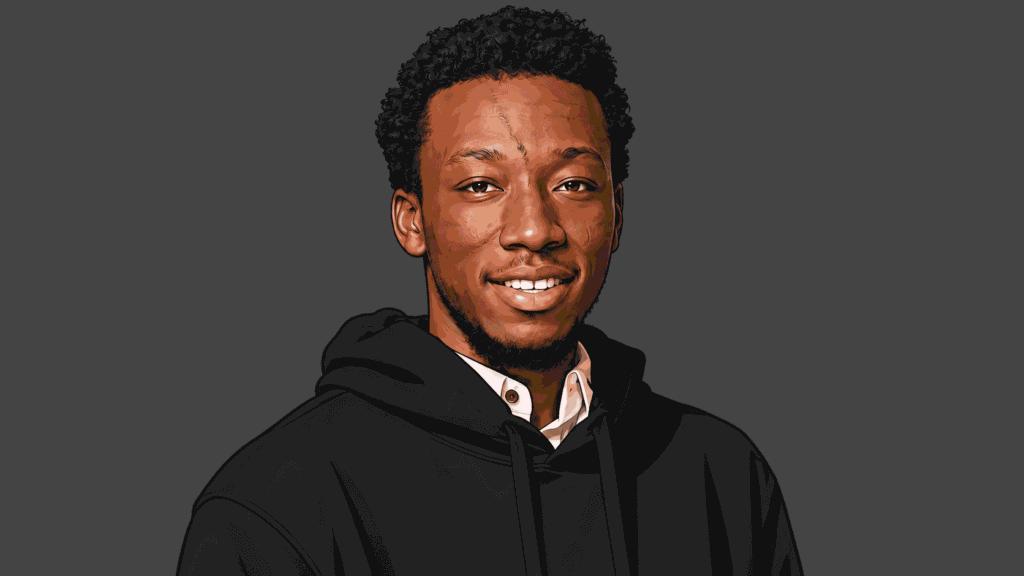 Caricature portrait of Opeyemi Adeniran
