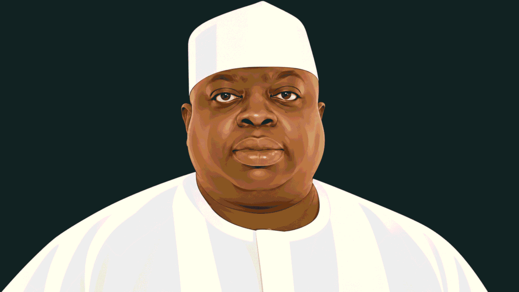 Caricature portrait of Prince Adetokunbo Ademola Ade-John 