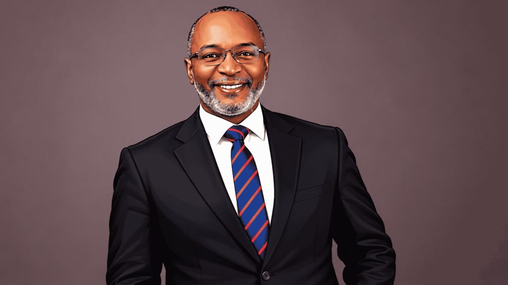 Caricature portrait of Wole Abu, Managing Director, Equinix West Africa