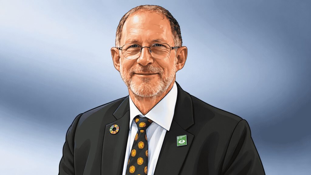 Caricature image of Yosef Abramowitz, CEO Gigawatt Global 