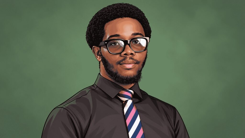 Caricature portrait of Victor Ikenna