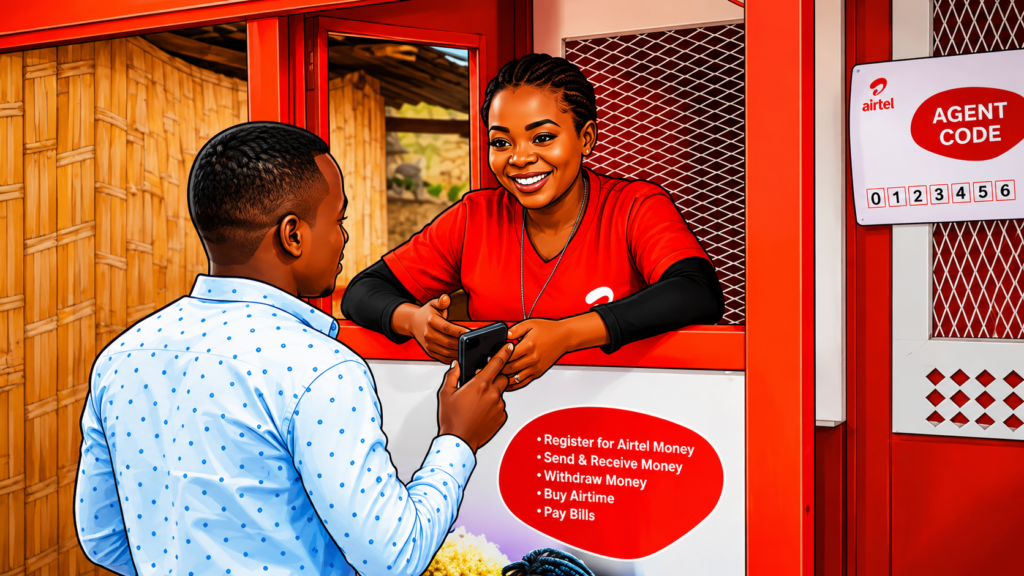 Airtel Money agent kiosk