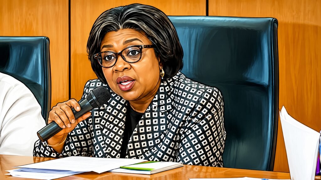 DMO Director-General Patience Oniha's portrait caricature