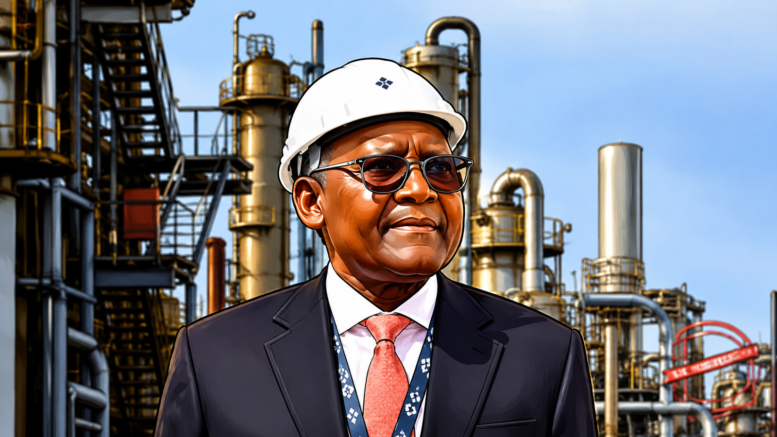 Aliko Dangote's portrait caricature