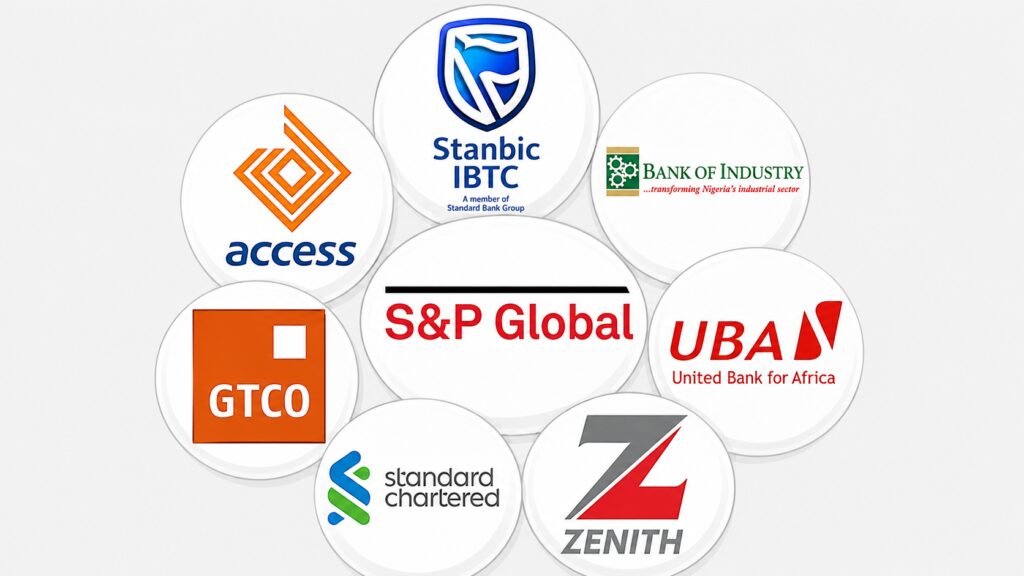 S&P and seven upgraded banks 
