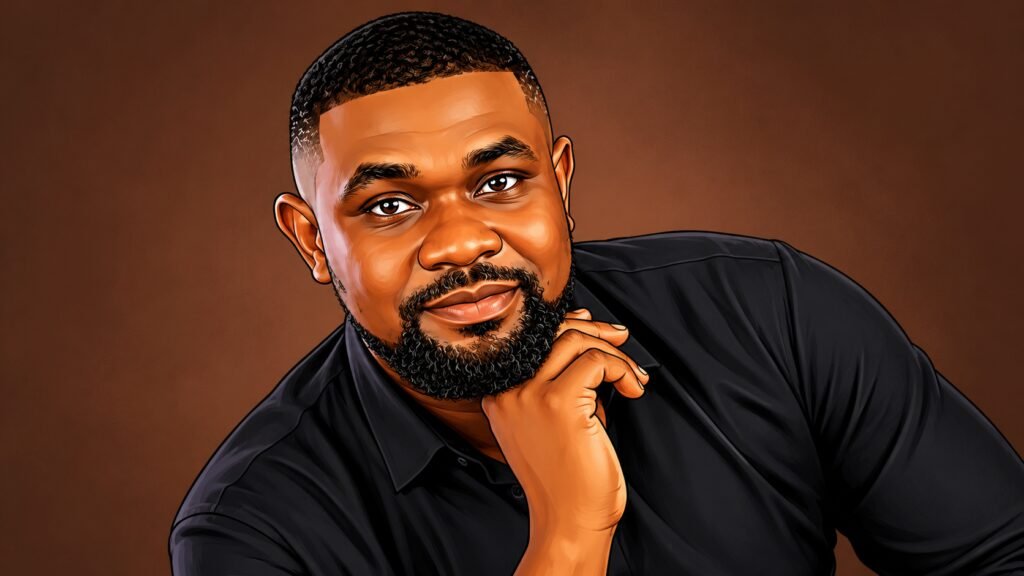 Tobi Adeniyi, Managing Director, Unilever Nigeria portrait caricature