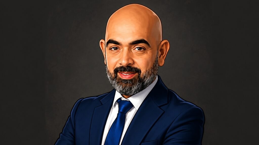 Wassim Elhusseini, CEO Managing Director of Nestlé Nigeria portrait caricature